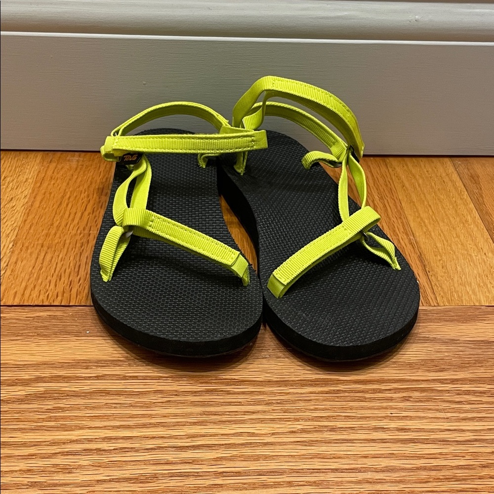 Teva Black and Neon Yellow Sandals - Picture 4 of 4